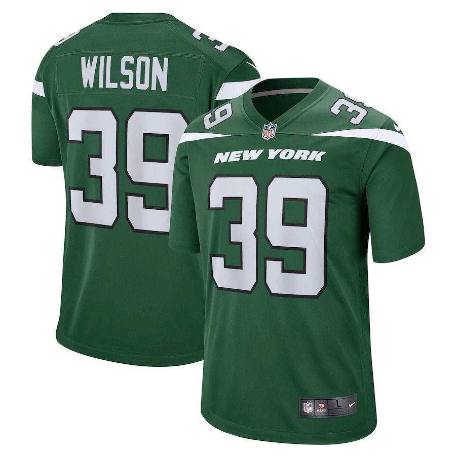 Men New York Jets #39 Jarrod Wilson Nike Gotham Green Game NFL Jersey